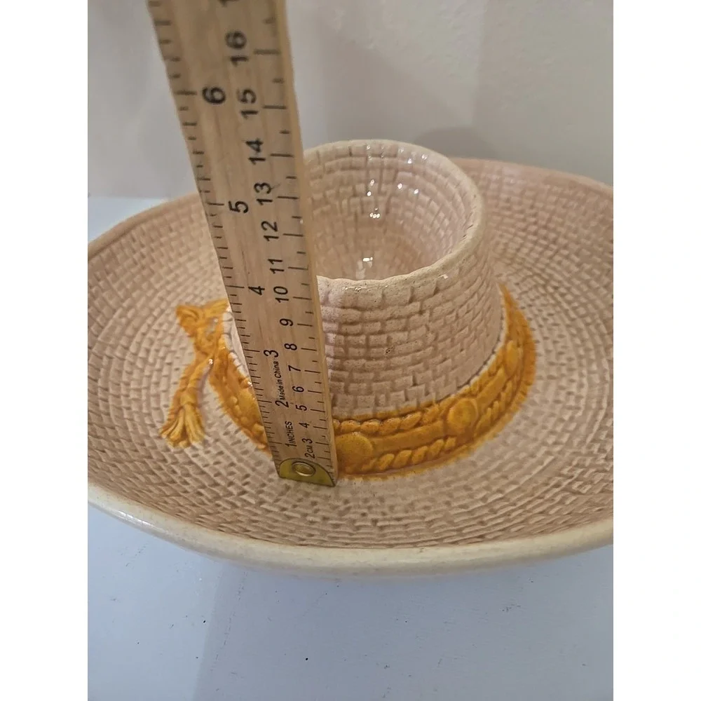Vintage 1986 Whittier Pottery Chip & Dip Mexican Hat Bowl Handcrafted WPO 86
